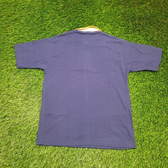 VTG 80s West Virginia WVU Mountaineers Polo Shirt Mens Small Made in USA - Picture 5 of 7